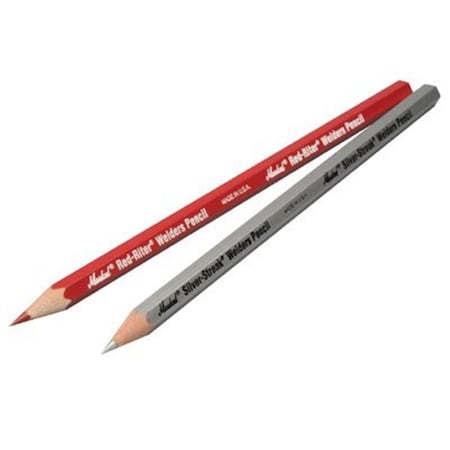 Salurinn Supplies Streak Wood Case Welders Pencil - Silver - Dozen SA3747337
